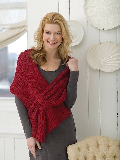 Ribbed Slit Shawl