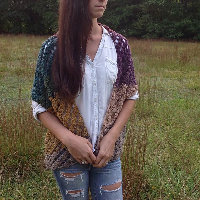 Shell Stitch Wrap Scarf