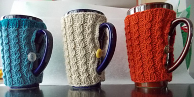 Mock Cable Mug Cozy