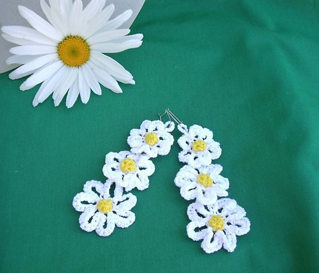 Graduated Flowers Earrings No 9