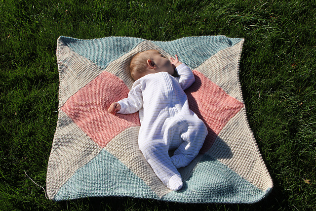 Entrelac baby blanket