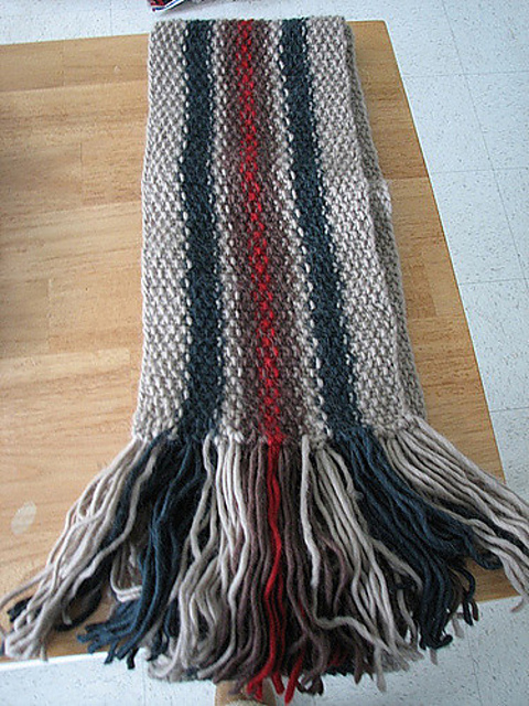 Sideways Seed Stitch Scarf