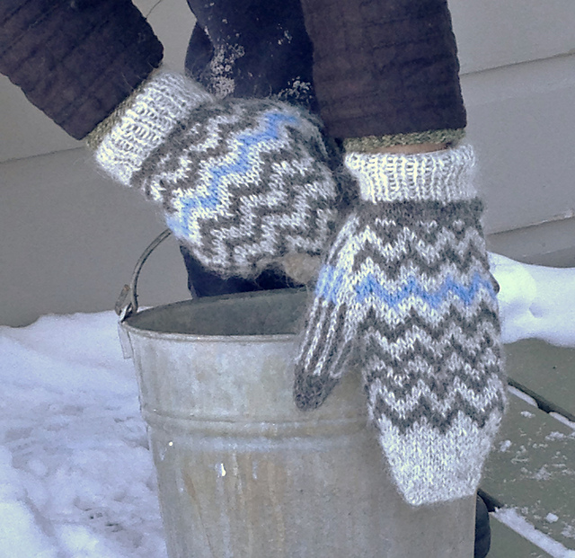 Blue Stores Mittens