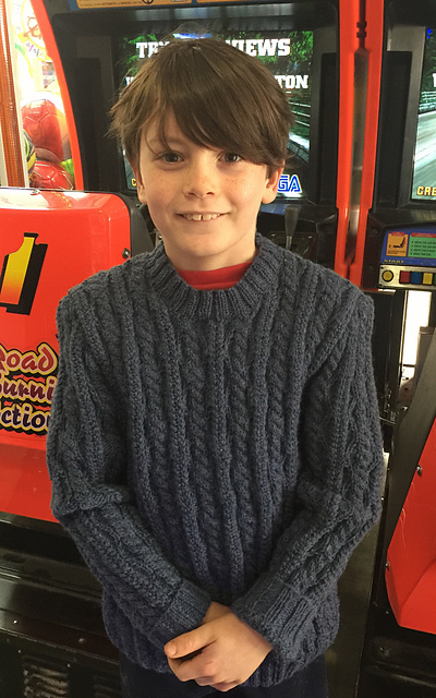 18. Kid's Aran Sweater with Neck options