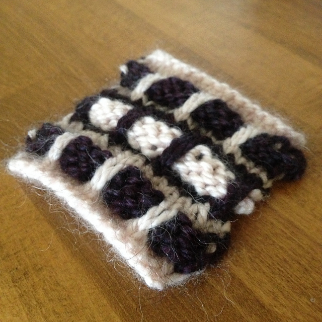 Stripe and slip stitch coaster