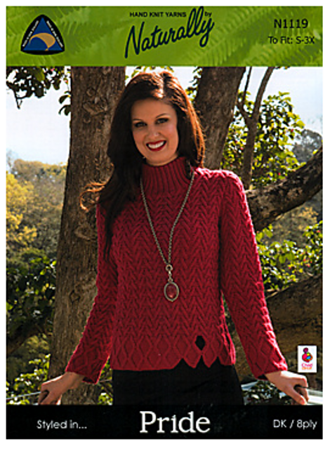 Cutaway Cable Sweater N1119