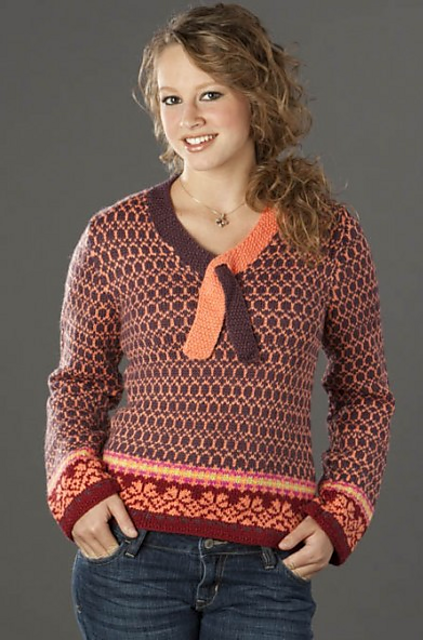 Japanese Brocade Fair Isle Pullover