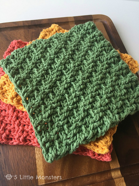 Diagonal Weave Dishcloth