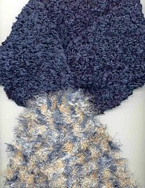 Denim Fur Hat & Scarf