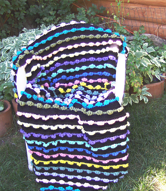 Easy Scrappy Bullion Stitch Afghan