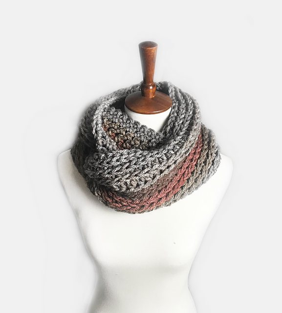 Faux Knit Infinity Scarf