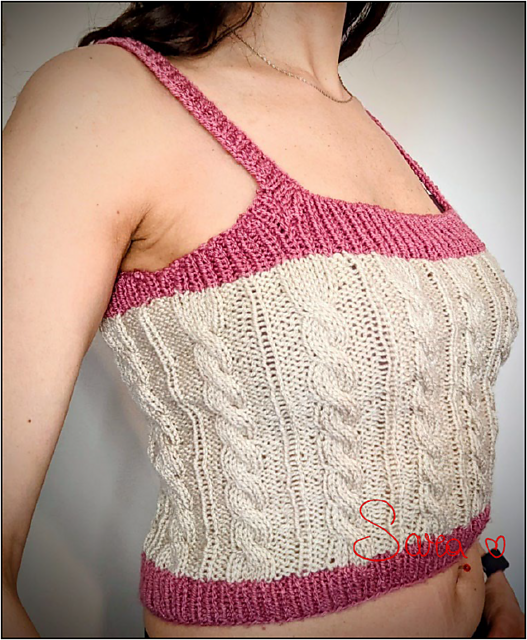 Ravelry: Cable crop top pattern by Sara Concas