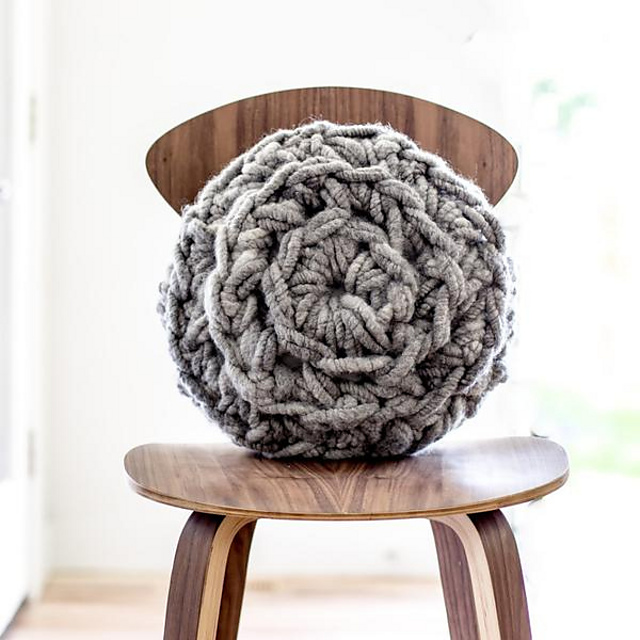 Hand Crochet Round Pillow