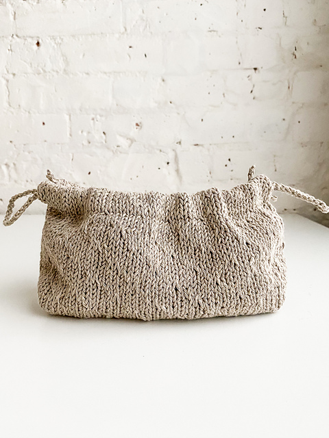 Trellis Stitch Drawstring Bag