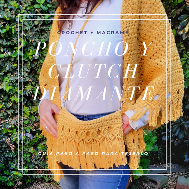 Poncho y Clutch Diamante