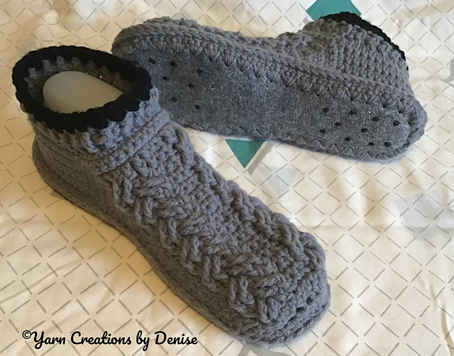 Felted Men's Slipper Boots
