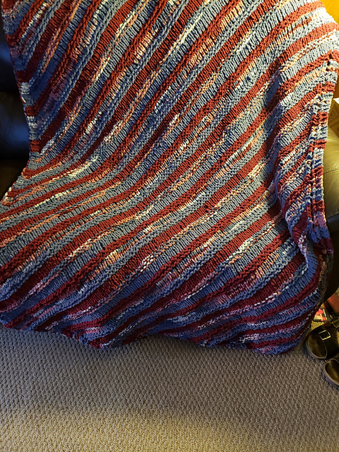 Diagonal Striped Afghan