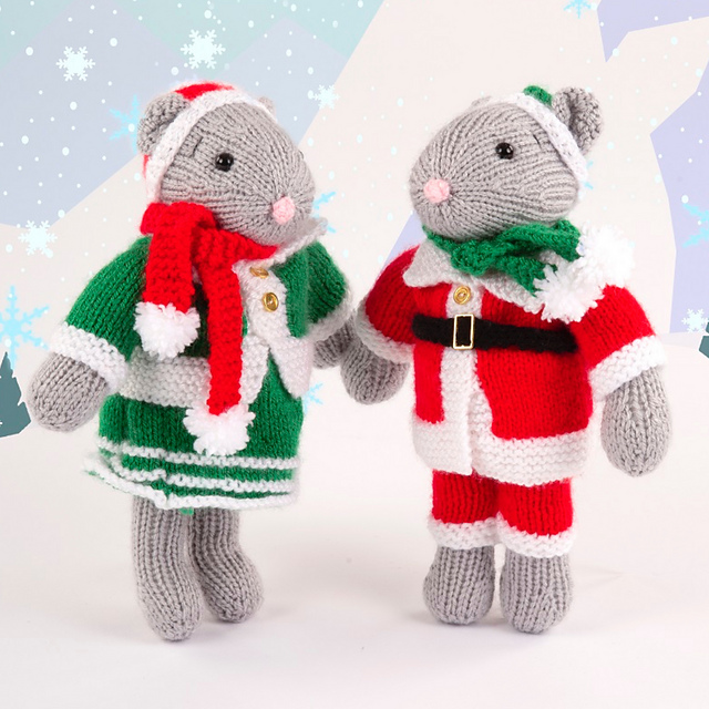 Mr & Mrs Santa Mouse