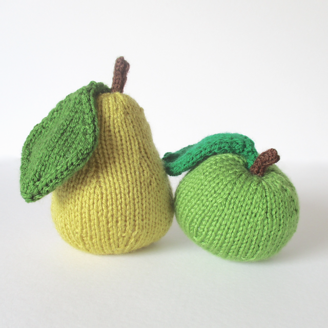 Apple and Pear pincushions