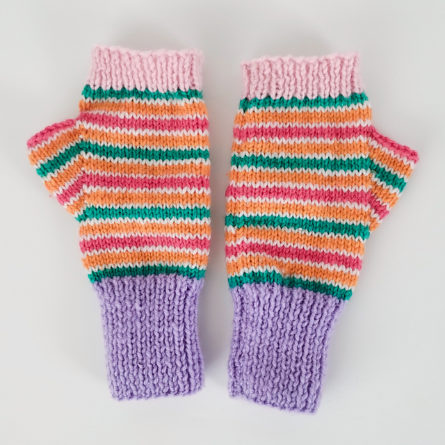 Striped Mitts