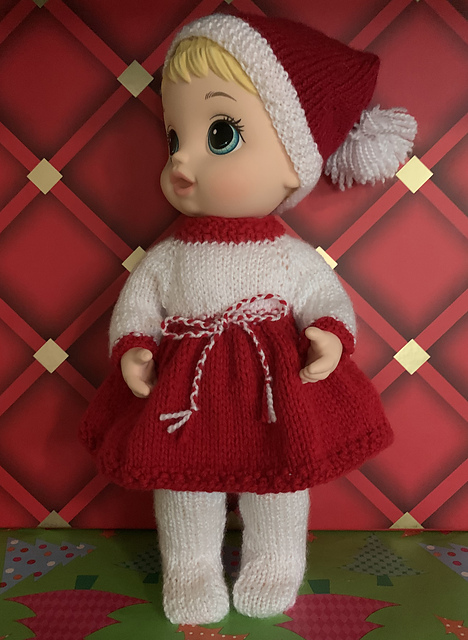 Ravelry: Christmas Dress for Baby Alive pattern by Diana Lawson