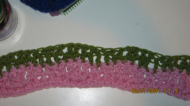 Wavy crochet scarf