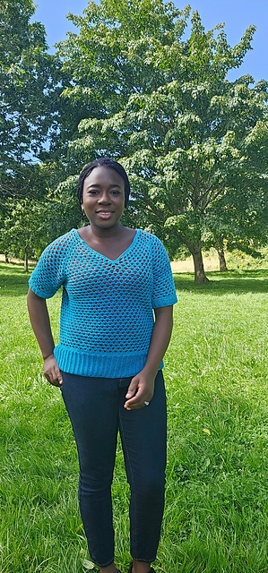 Granny V neck Reversible Sweater