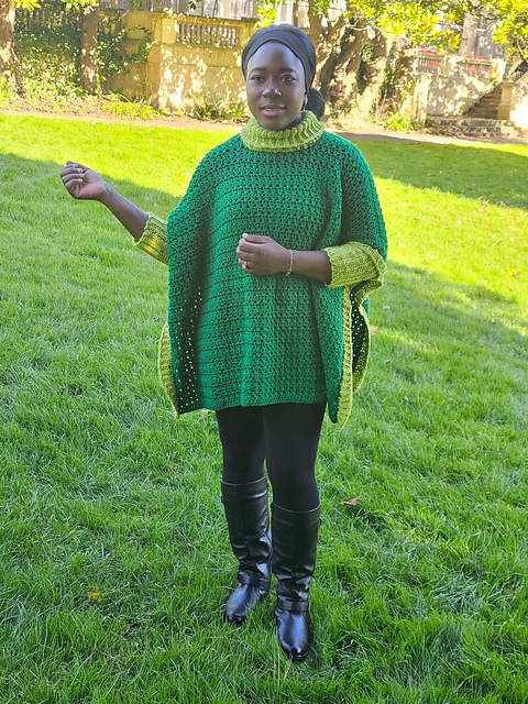 Poncho with sleeves