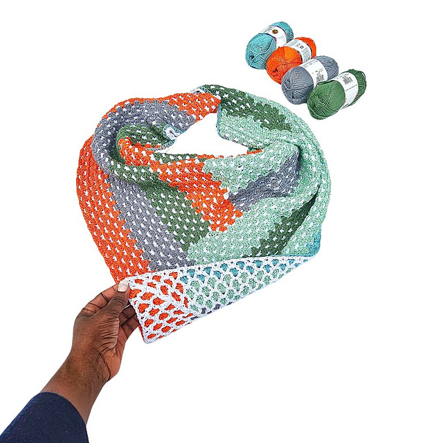Granny Chevron Triangular Shawl
