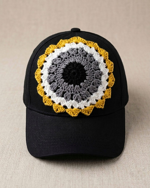Baseball Cap Mandala Appliqué