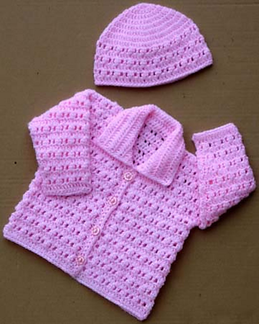 Babies Jacket and Hat No.199