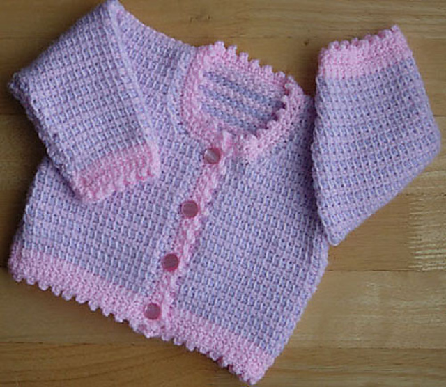 Babies Tunisian Cardigan No.219