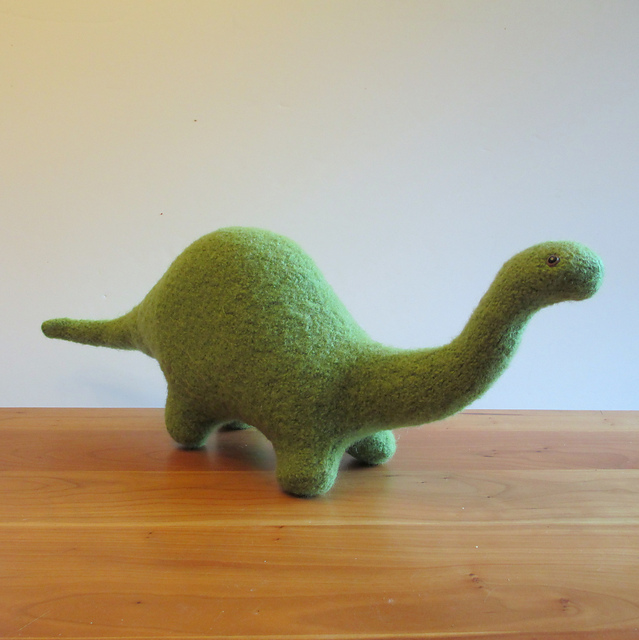 Felted Brontosaurus Dinosaur