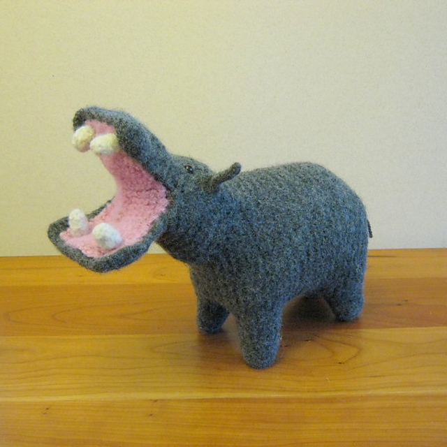 Felted Hippopotamus