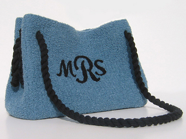 Felted Initial Purse for the Knitting Board