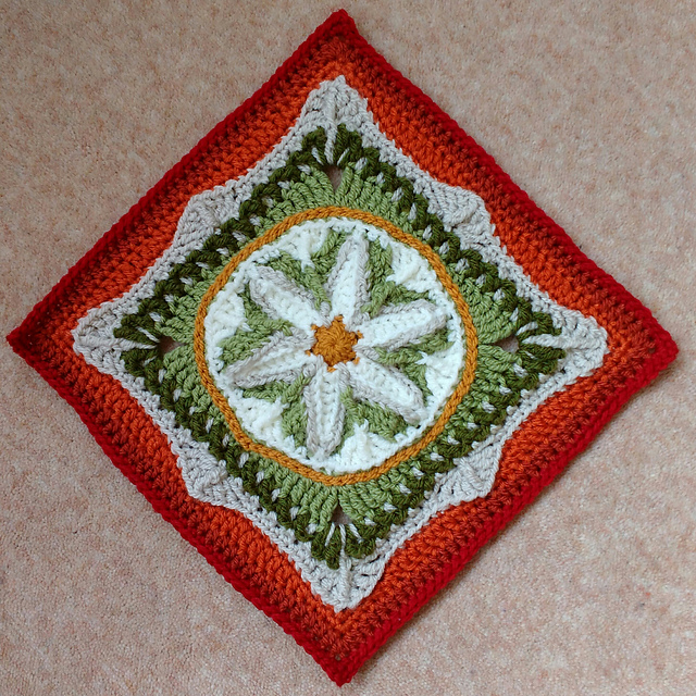In Like a Lamb 9"-12" Afghan Block