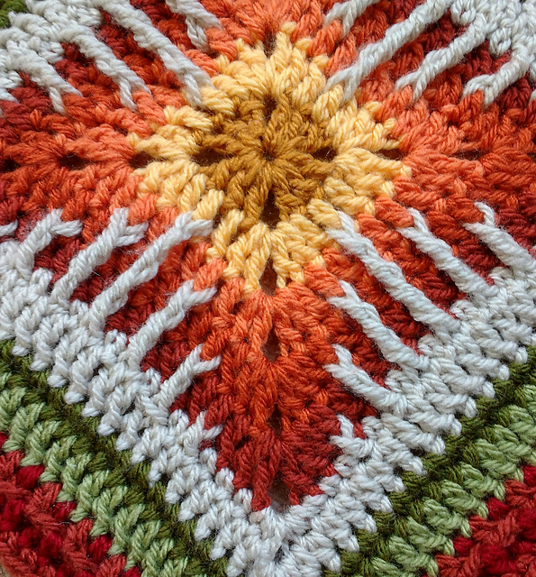 Cat's Claw Afghan 12" or 10" block