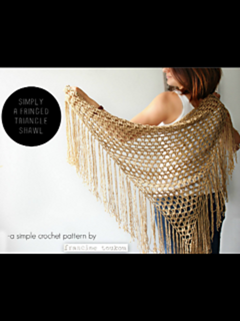 Simply A Fringed Triangle Shawl