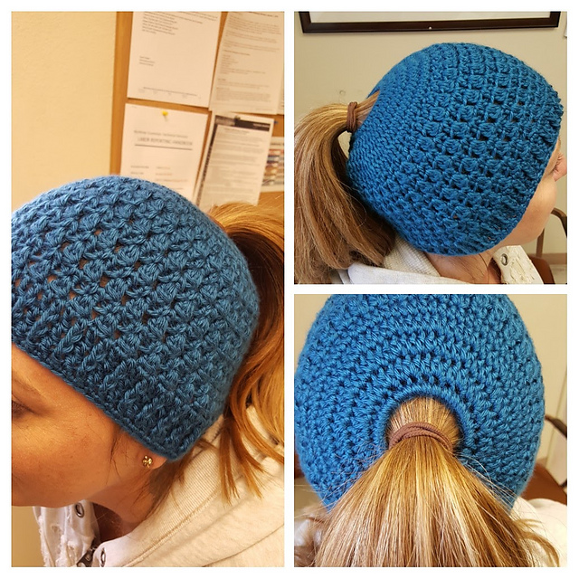 Fran's Ponytail-Messy Bun Beanie