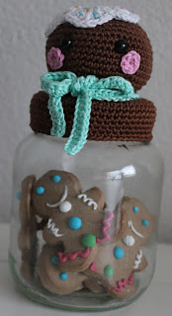 Deksels gingerbread mannetje