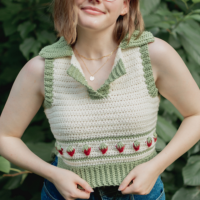 STRAWBERRY CROCHET BRALETTE, EASY TUTORIAL