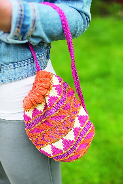 Patterned Drawstring Bag