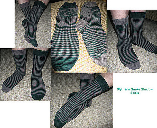 Slytherin Snake Shadow Socks