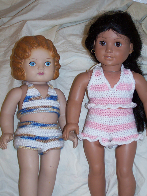 Tankini Swimsuit For American Girl Doll / 18 inch