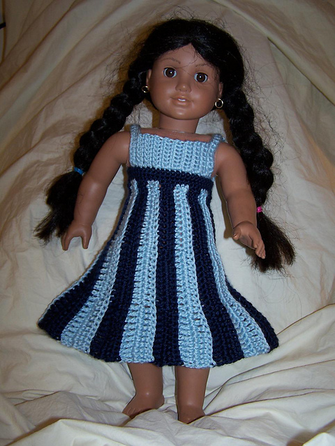 Fits American Girl / 18 inch Doll Striped Dress