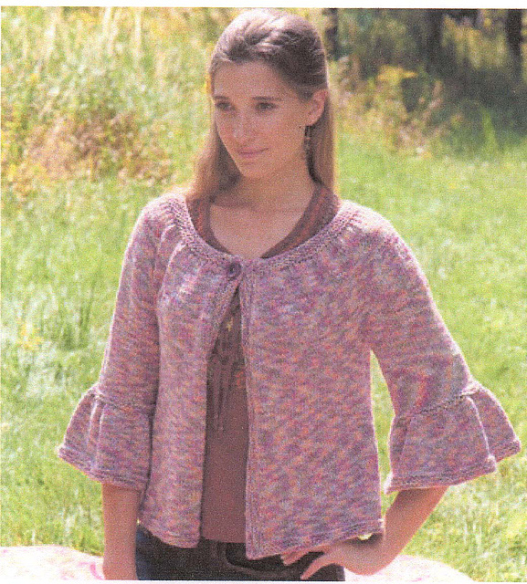 Gathered Yoke Cardigan