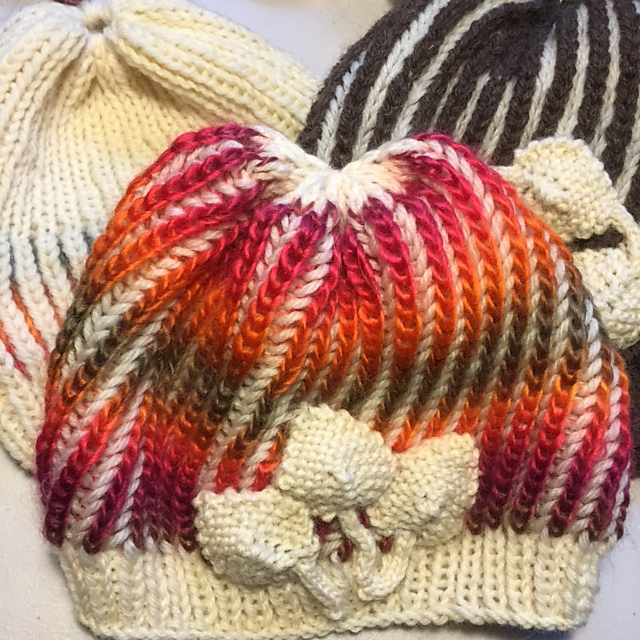 Flaming Brioche Beanie