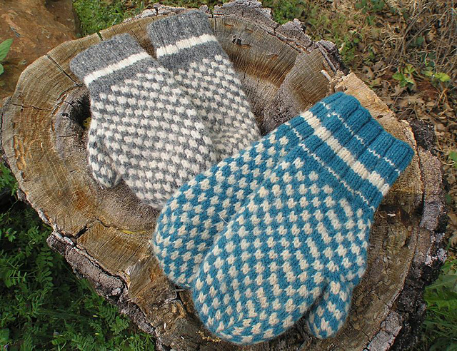 Incredible Checkerboard Mittens