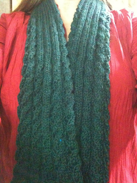 Fun Reversible Cable Scarf
