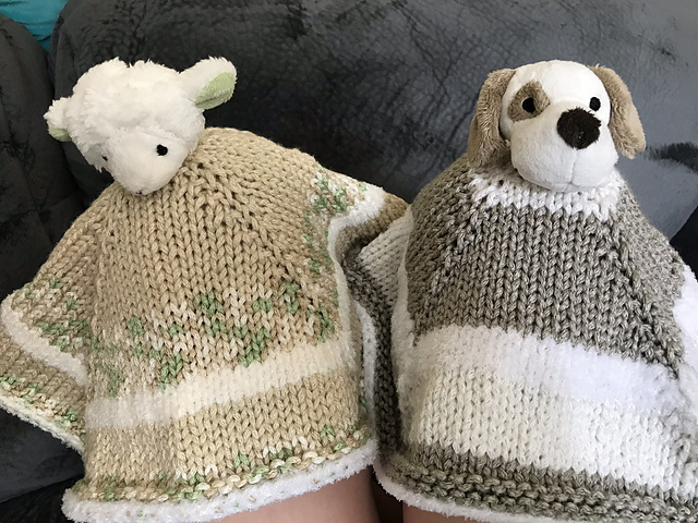 Top This! Knitted Lovey with Puppy